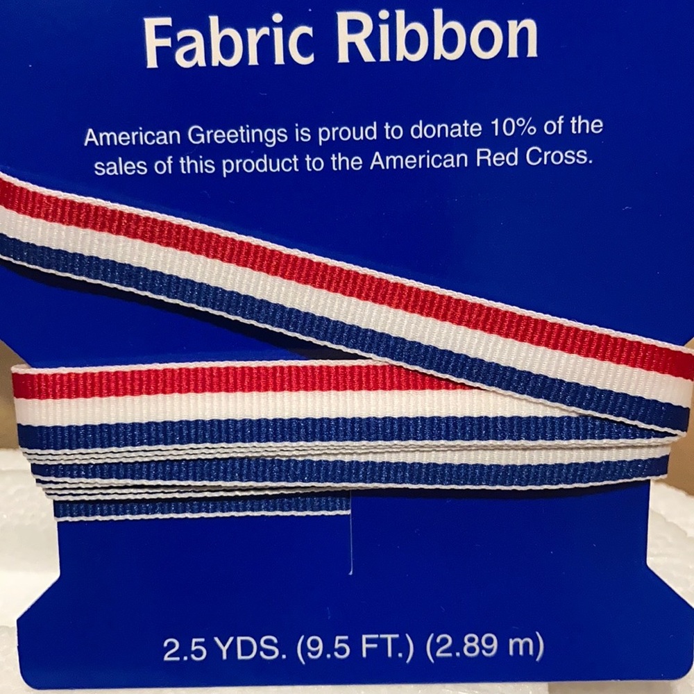 2/16🇺🇸 Red white and blue ribbon 2.5 yds NWT